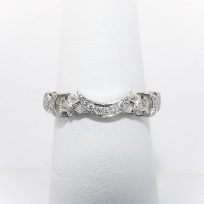 Picture of Platinum & Diamond Moons & Stars Wedding Band