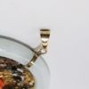 Picture of Chinese 14k Yellow Gold & Nephrite Jade Halo Pendant with Bird Motif & Multi-Gemstone Accents