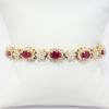 Picture of 14k Yellow Gold, Oval Cut Ruby & Diamond Bracelet