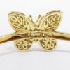 Picture of 14k Yellow Gold Hinged Bangle Bracelet with Applied Pavé Set Diamond Butterfly