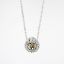 Picture of 14k White Gold Necklace & Round Cut Light Brown Diamond Pendant with Diamond Halo
