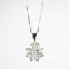 Picture of 14k White Gold Necklace with Diamond Snowflake Pendant