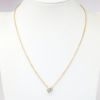 Picture of 14k Yellow Gold Necklace with Bezel Set Round Brilliant Cut Diamond Solitaire Pendant