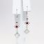 Picture of Custom 14k White Gold, Ruby & Diamond Dangle Earrings