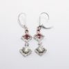 Picture of Custom 14k White Gold, Ruby & Diamond Dangle Earrings