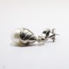 Picture of 14k White Gold & Diamond Lever Back Earrings with White Cultured Pearl Drops