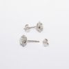 Picture of 14k White Gold & Diamond Stud Earrings with Halo