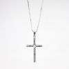 Picture of 18k White Gold Cross Diamond Necklace 