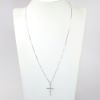 Picture of 18k White Gold Cross Diamond Necklace 