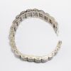 Picture of 18k White Gold, Baguette Cut Diamond & Blue Baguette Cut Sapphire Bracelet