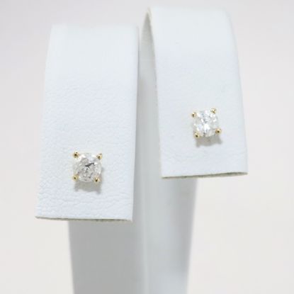 Picture of 14k Yellow Gold .37Ct. Diamond Studs 