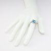 Picture of Antique Art Deco Platinum & Aquamarine Ring with Diamond Accents