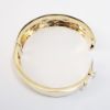 Picture of Vintage 14k Yellow Gold Hinged Bangle Bracelet with Diamond & Sapphire Accented Star Details