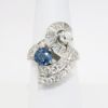 Picture of Antique Art Deco Era Platinum, Sapphire & Diamond Statement/Cocktail Ring