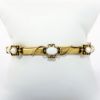 Picture of Antique Victorian Etruscan Revival 14k Yellow Gold, Opal & Pearl Hinged Bangle Bracelet