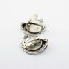 Picture of Vintage Modernist Avi Soffer Sterling Silver & Ancient Roman Glass Clip-On Earrings