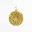 Picture of Antique Art Nouveau Era 14k Yellow Gold Floral Motif Locket with Small Diamond Accent
