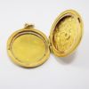 Picture of Antique Art Nouveau Era 14k Yellow Gold Floral Motif Locket with Small Diamond Accent