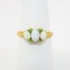 Picture of Antique 14k Yellow Gold & Triple Opal Cabochon Ring with Demantoid Garnet Accents