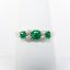 Picture of Vintage 14k Yellow Gold & Triple Emerald Ring with Diamond Accents