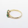 Picture of Vintage 14k Yellow Gold & Triple Emerald Ring with Diamond Accents