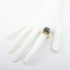 Picture of Vintage Hand Wrought 10k Yellow Gold & Hematite Men's Intaglio Ring with Diamond Accents