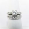 Picture of Vintage 1950's Platinum & Diamond Bridal Ring Set