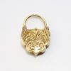 Picture of Antique Victorian Era 14k Etched Yellow Gold Mourning 'Lock' Charm with Braided Hair Inside