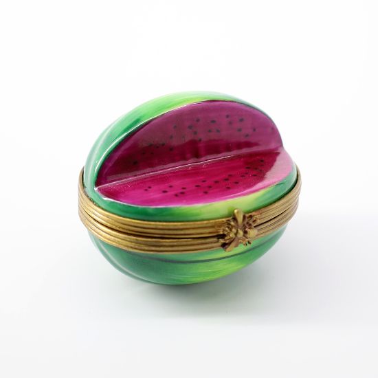 Picture of Limoges, France Porcelain Watermelon Trinket Box by Parry Vieille