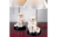 Picture of Mottahedeh White Monkey Lamp Pair with Black Shades