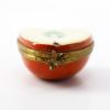 Picture of Limoges, France Porcelain Red Apple Half Trinket Box by Parry Vieille