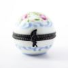 Picture of Vintage Traditional Round Limoges, France Porcelain Trinket Box with Rose Motif