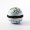 Picture of Vintage Traditional Round Limoges, France Porcelain Trinket Box with Rose Motif