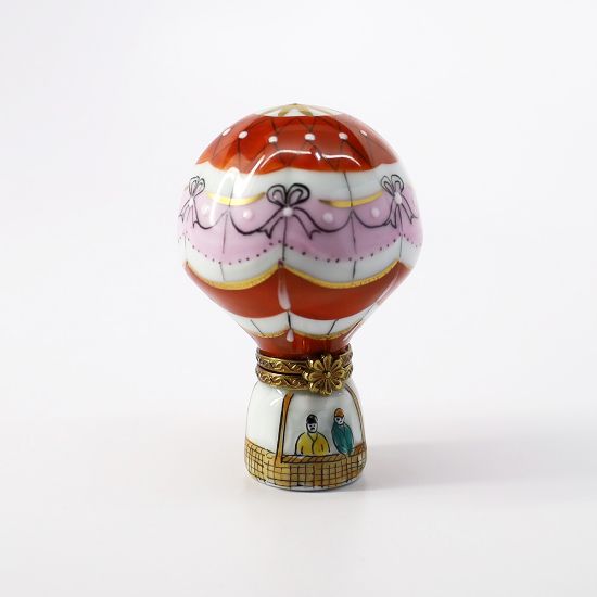 Picture of Limoges, France Porcelain Historic Montgolfier Brothers Hot Air Balloon Trinket Box