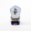 Picture of Limoges, France Porcelain Blue Chair Trinket Box with Gold & Floral Motifs