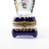 Picture of Limoges, France Porcelain Blue Chair Trinket Box with Gold & Floral Motifs