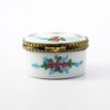 Picture of Limoges, France Porcelain Traditional Oval Trinket Box with Floral Motif