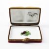 Picture of Limoges, France Porcelain Wine List Book Shaped Trinket Box with Bottle of Bordeaux on the Lid