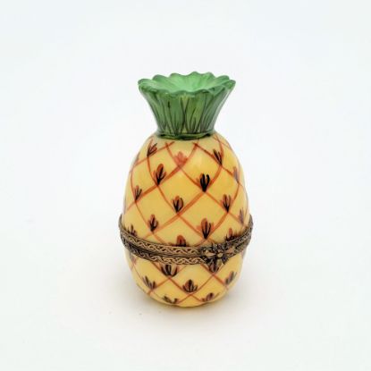 Picture of Pineapple Trinket Box With Fly Clasp. Hand Painted, Artist Signed