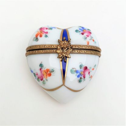 Picture of Retired Rochard Classic Heart Box With Floral Motif