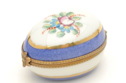 Picture of Limoges - Egg Gold With Blue 