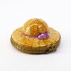 Picture of Limoges, France Porcelain Ladies Straw Hat Shaped Trinket Box