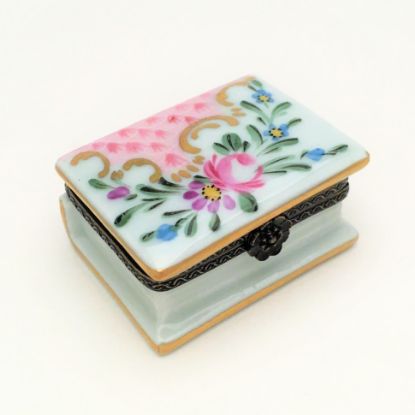 Picture of Vintage Porcelain Book Shaped Limoges Trinket Box