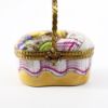 Picture of Limoges, France Porcelain Picnic Basket Shaped Trinket Box