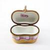 Picture of Limoges, France Porcelain Picnic Basket Shaped Trinket Box