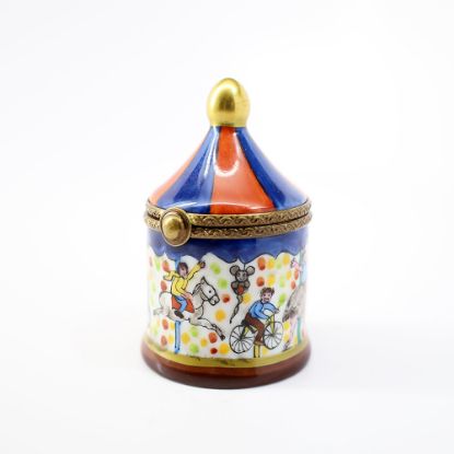 Picture of Limoges, France Porcelain Carousel Shaped Trinket Box