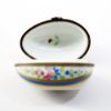 Picture of Limoges, France Porcelain Traditional Egg Shaped Trinket Box with Blue, Gold & Floral Motif