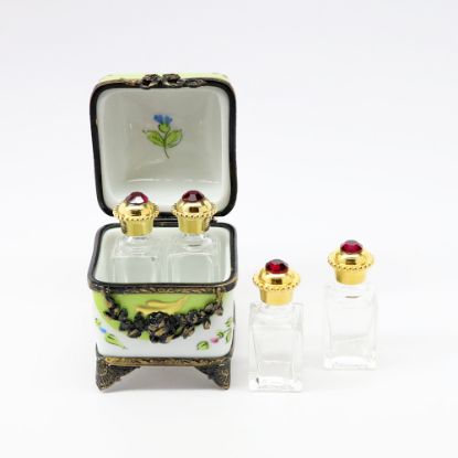 Picture of Traditional Perfume Casket With 4 Bottles By Gerard Ribierre