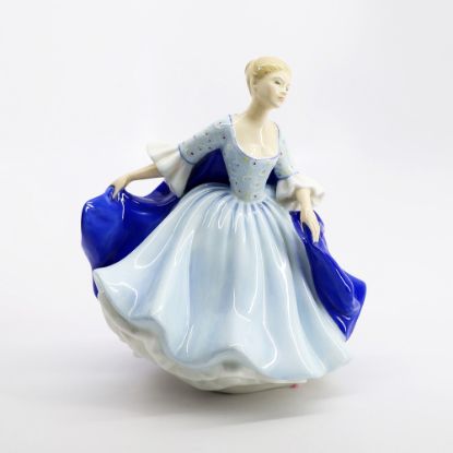 Picture of Vintage Royal Doulton Bone China 'Dulcie' Woman with Blue Cloak Figurine HN2305