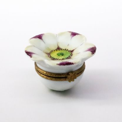 Picture of  Retired Purple & White Flower Trinket Box By Parry Vieille